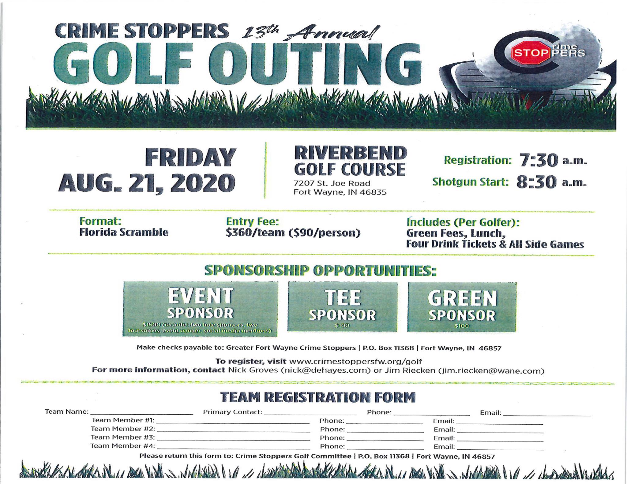 Crime Stoppers 13th Annual Golf Outing
