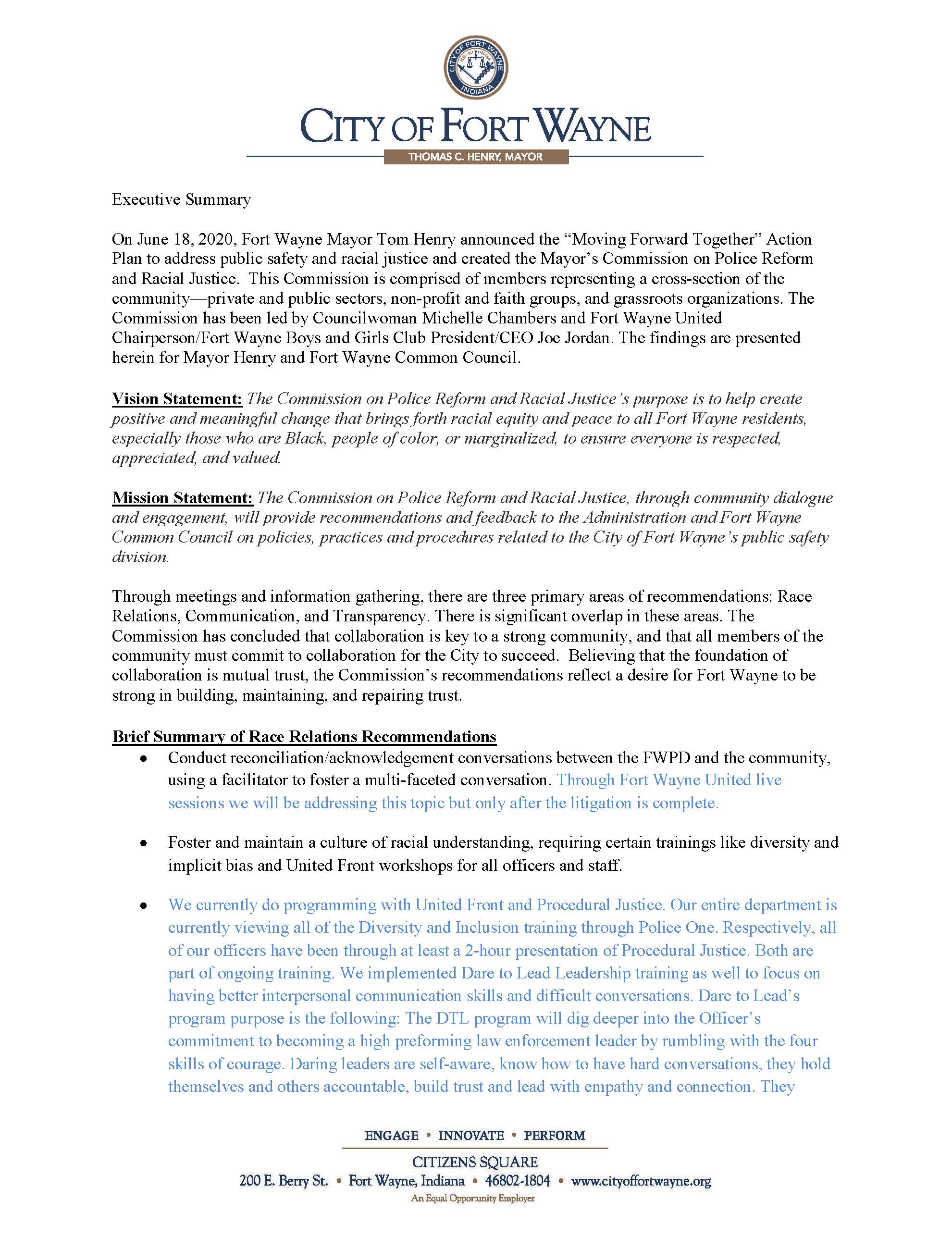 Executive Summary with Edits Page 1