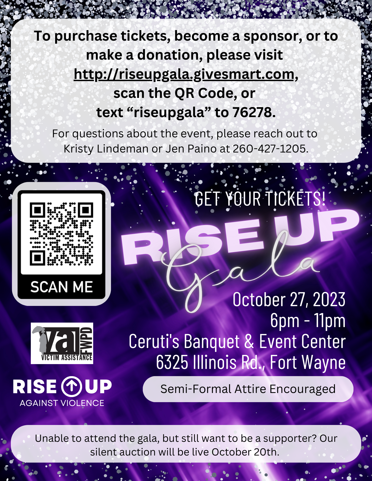 Rise Up Gala QR Flyer 2