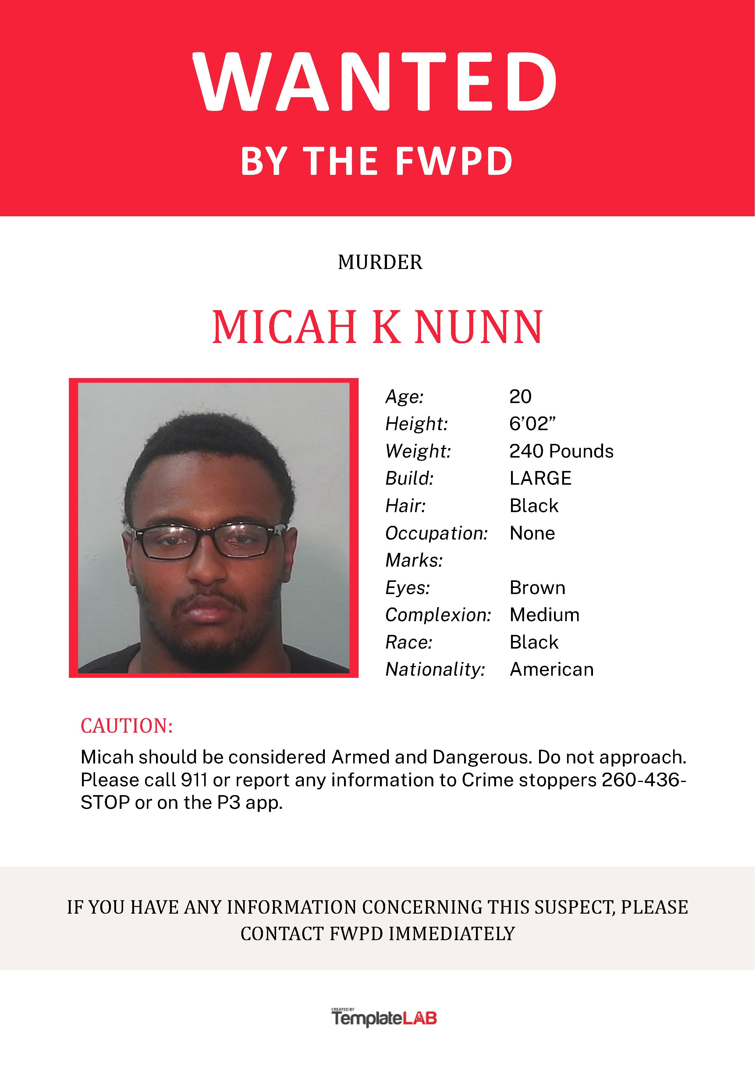 Wanted Poster Nunn